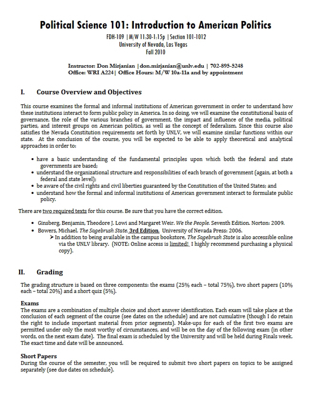 Academic Packet