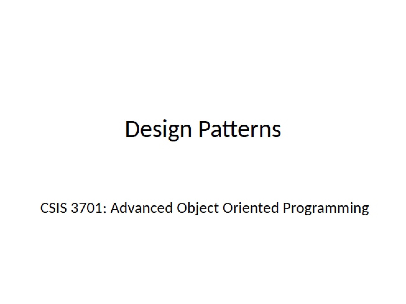 Patterns of Software Design