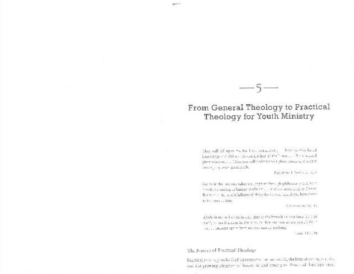 Youth Ministry - From General to Practical Theology