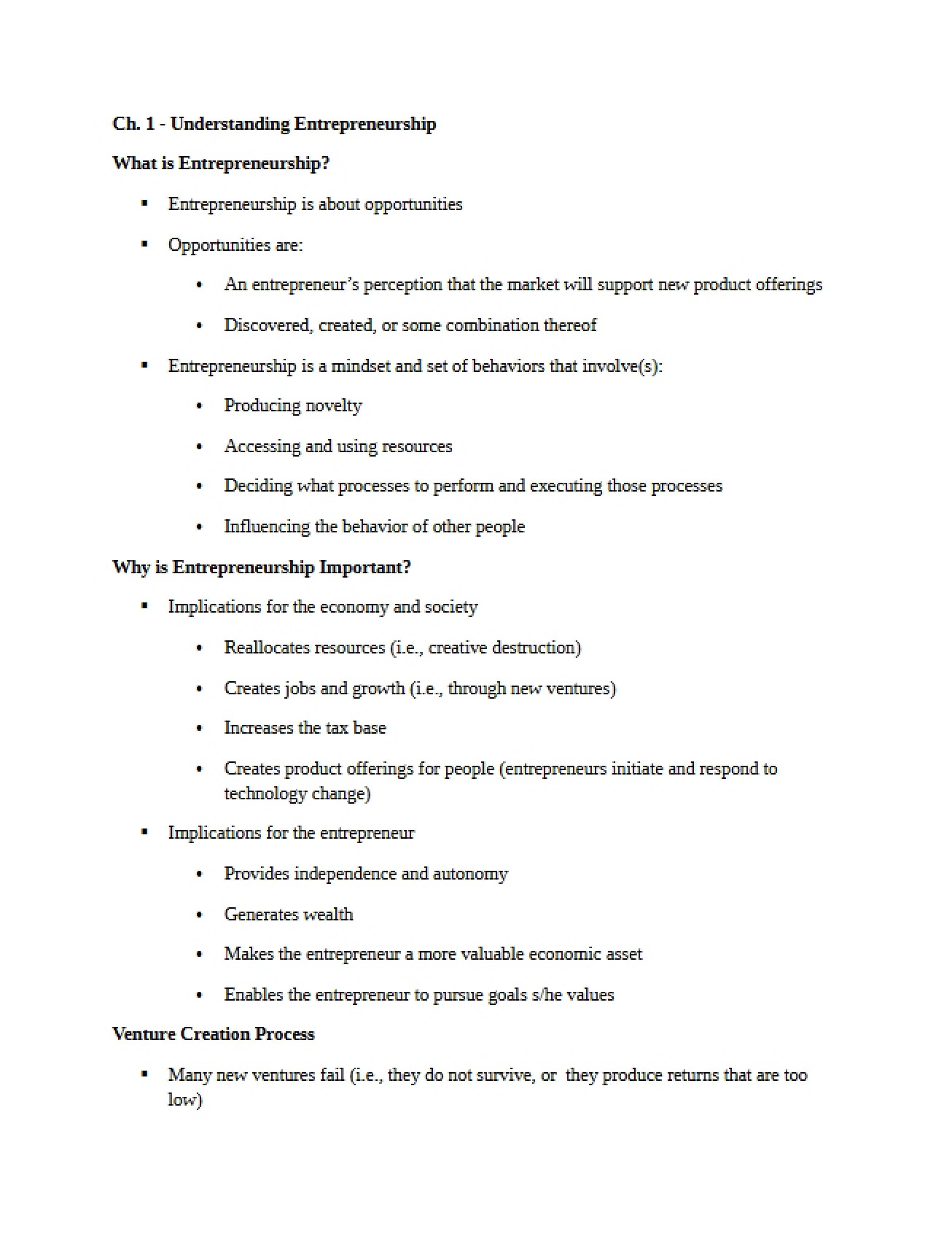 Chapter One Understanding the Entrepreneurial Mindset