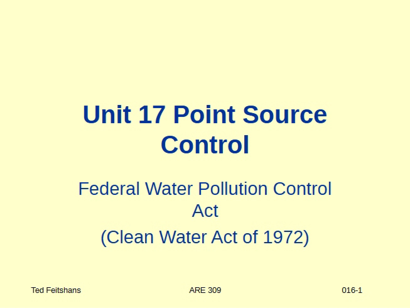 Controlling Point Sources