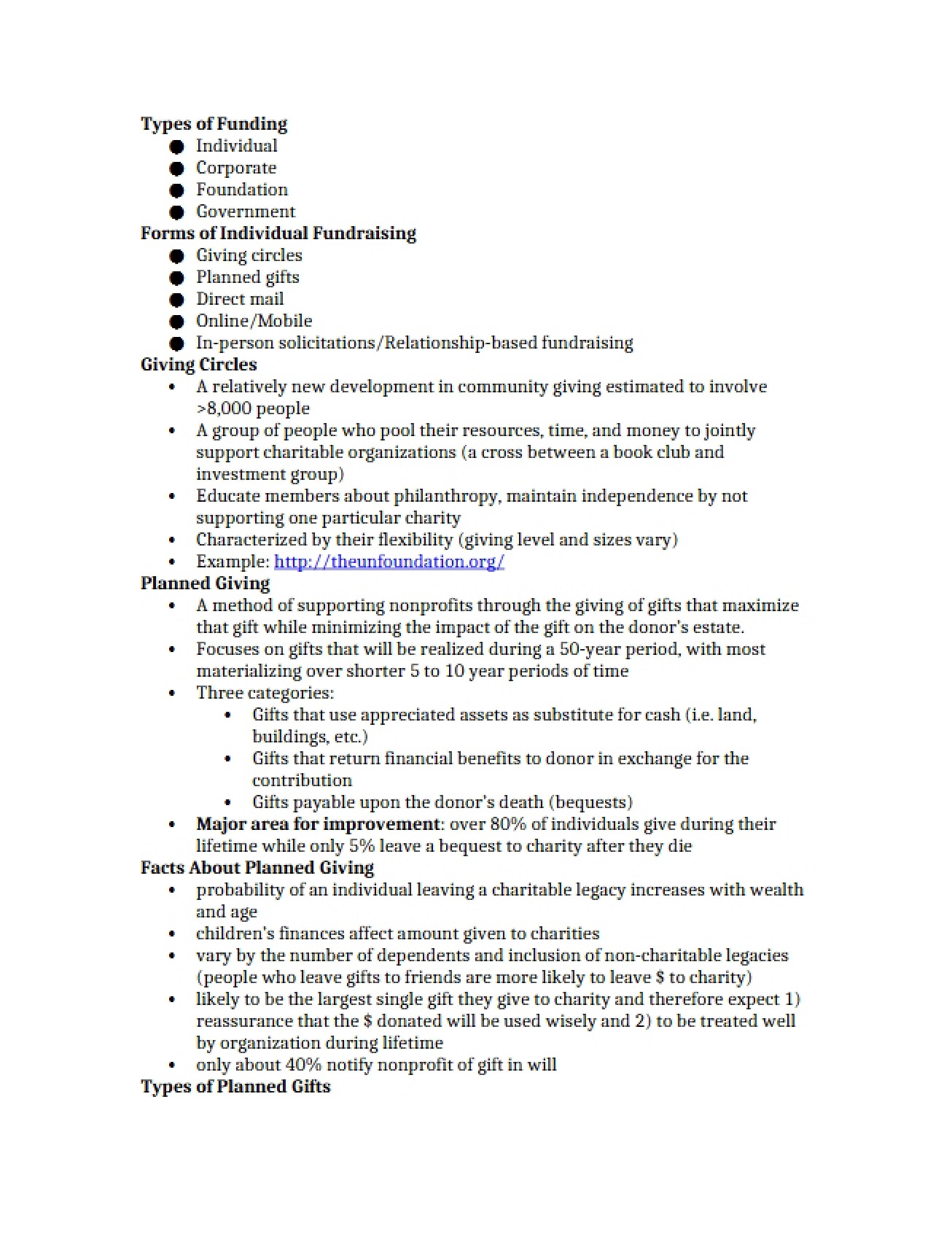 Individual Fundraising Methods
