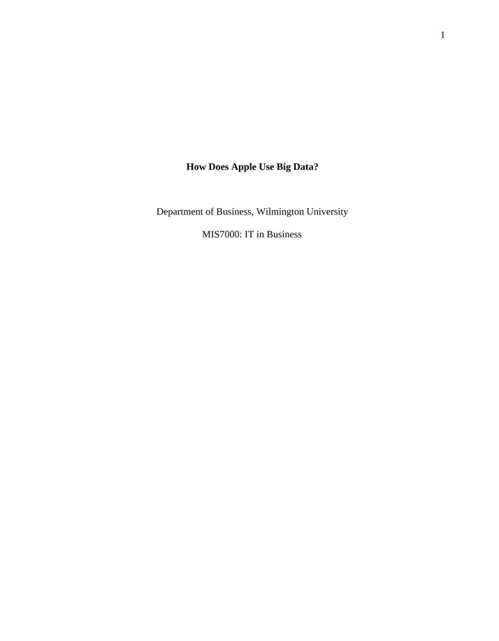 How Apple Uses Big Data for Innovation