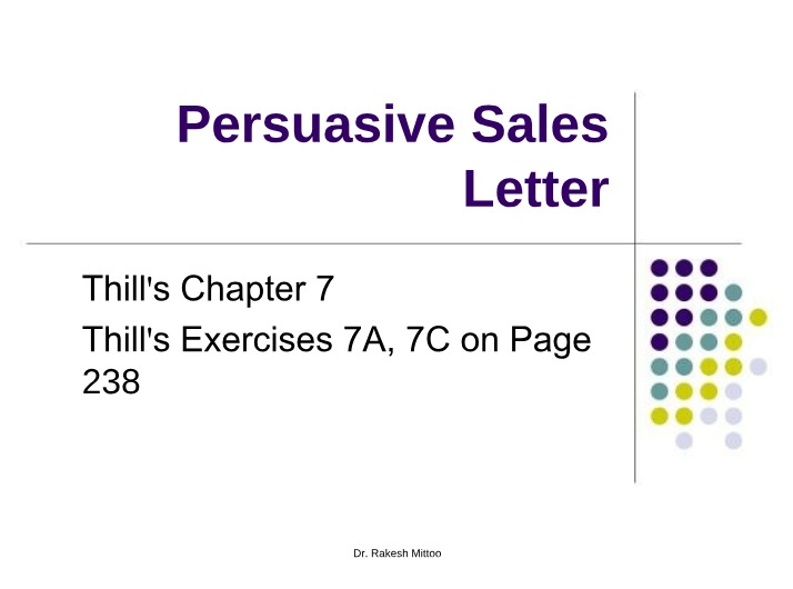 Persuasive Sales Letter Writing Techniques