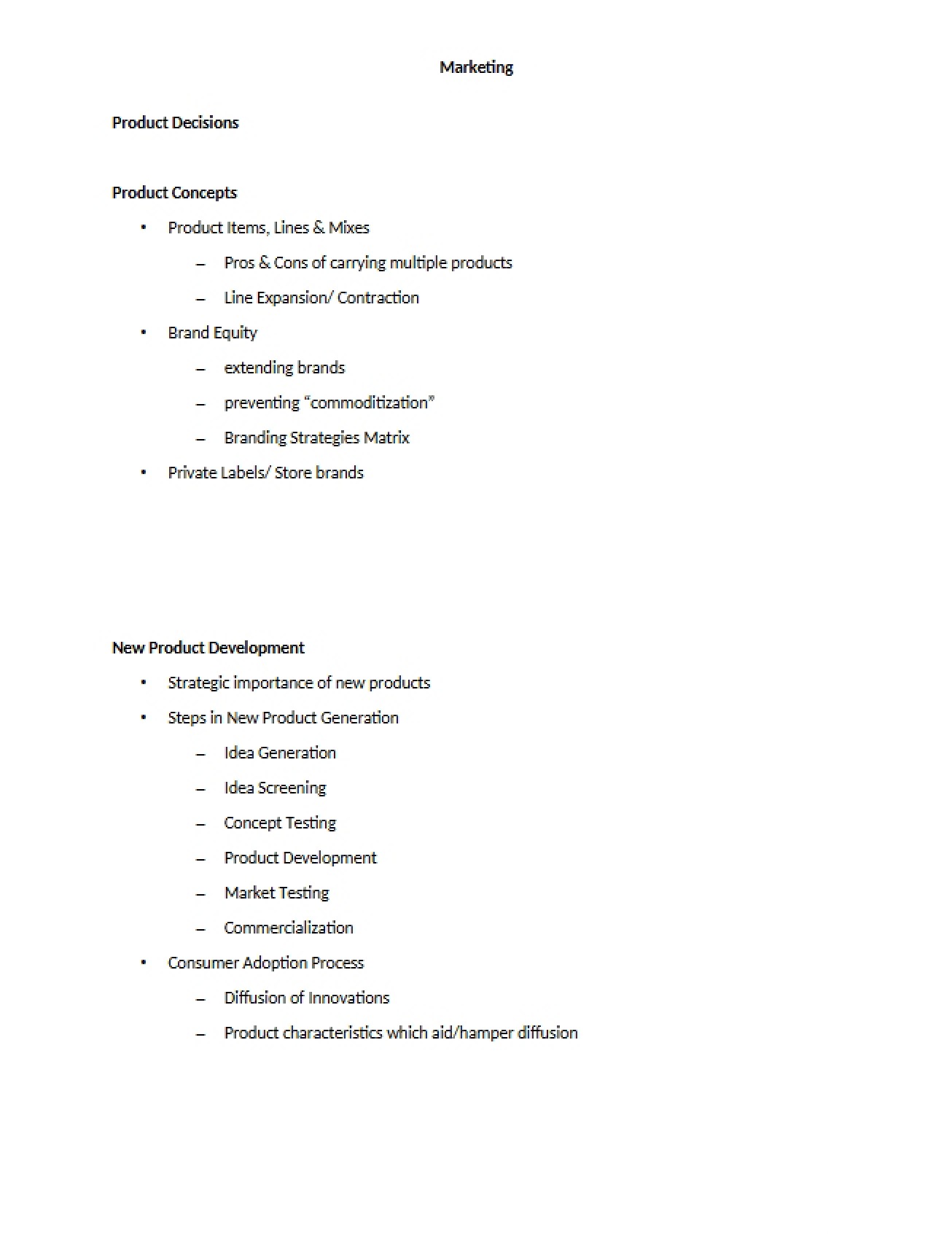 Marketing Overview