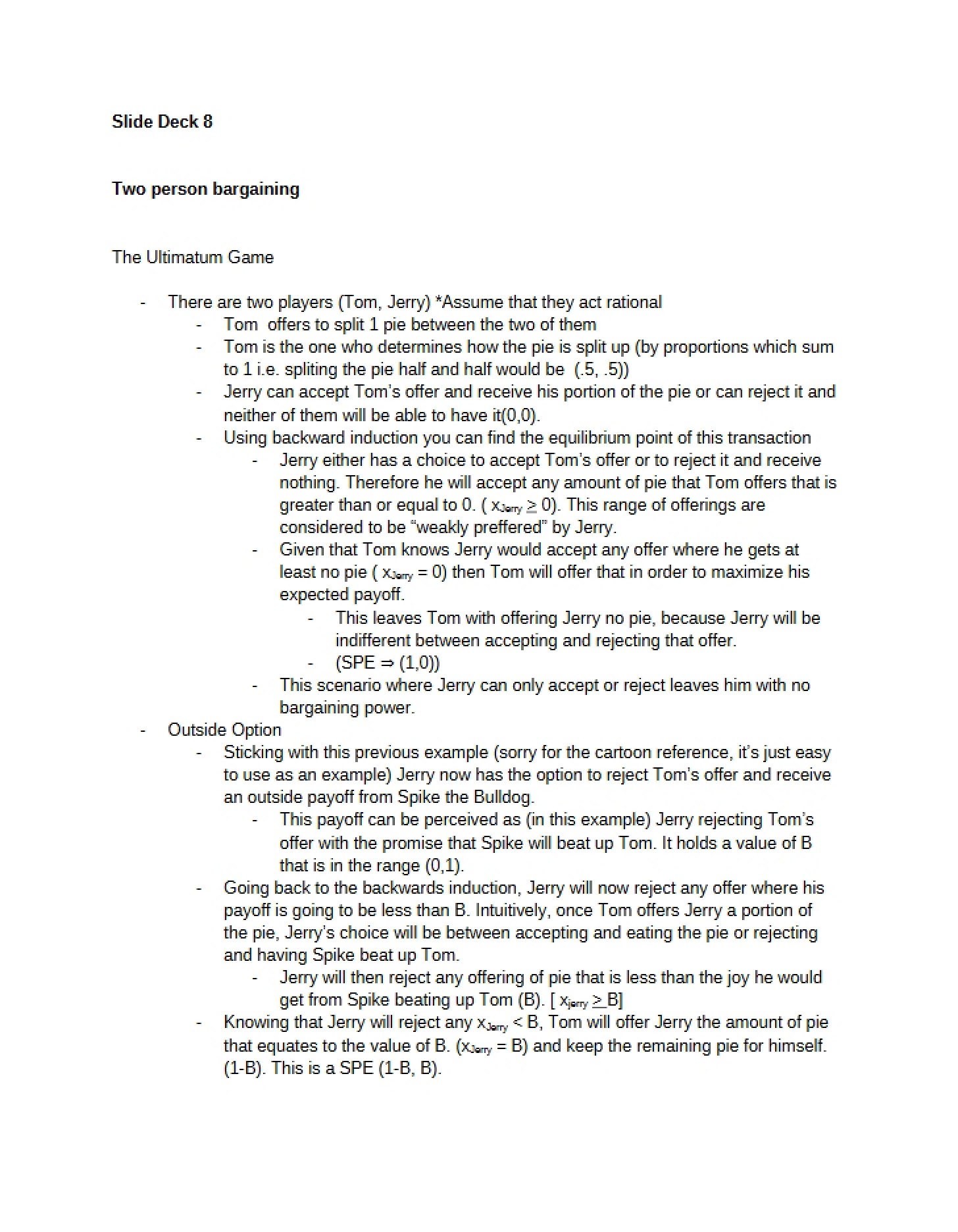 Bargaining Between Two Persons