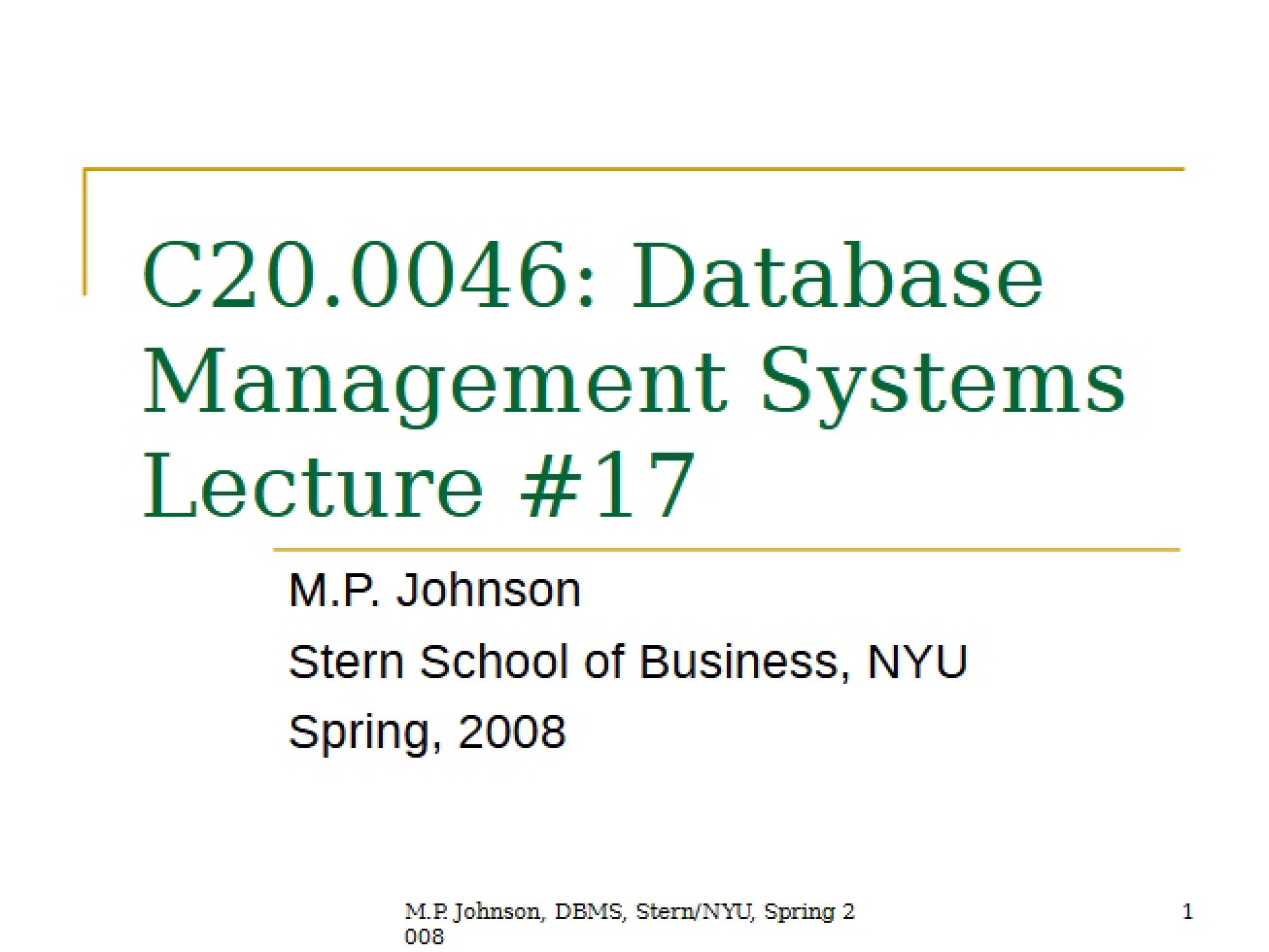 Data Course Lecture Materials