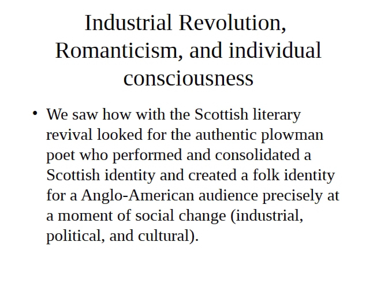Romanticism and Industrial Revolution