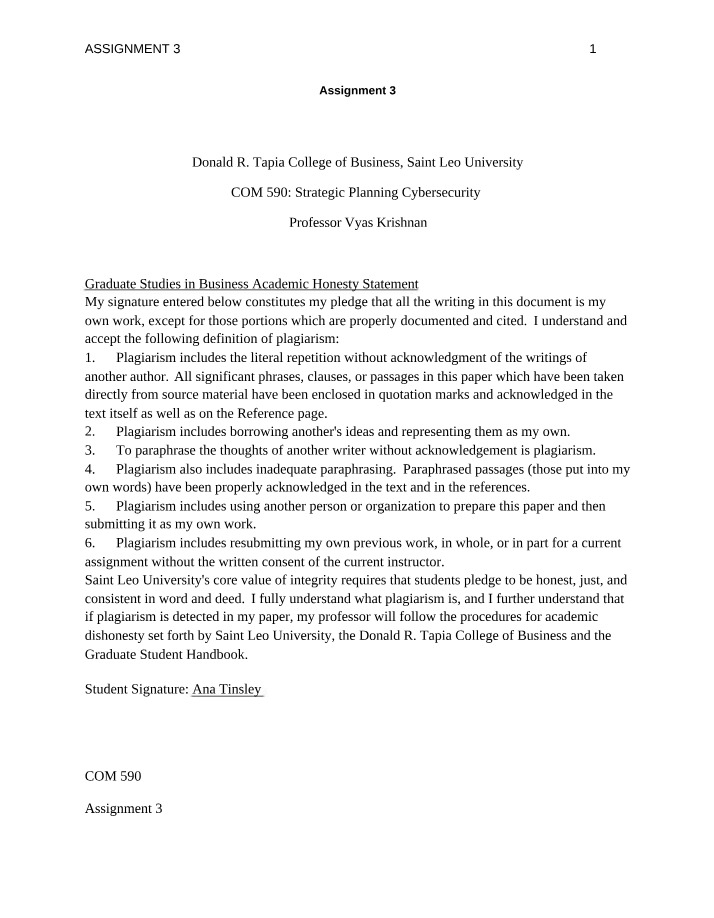 COM590 Assignment 3