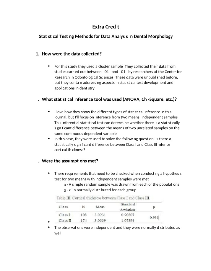 Extra Credit Assignment - MATH 221A