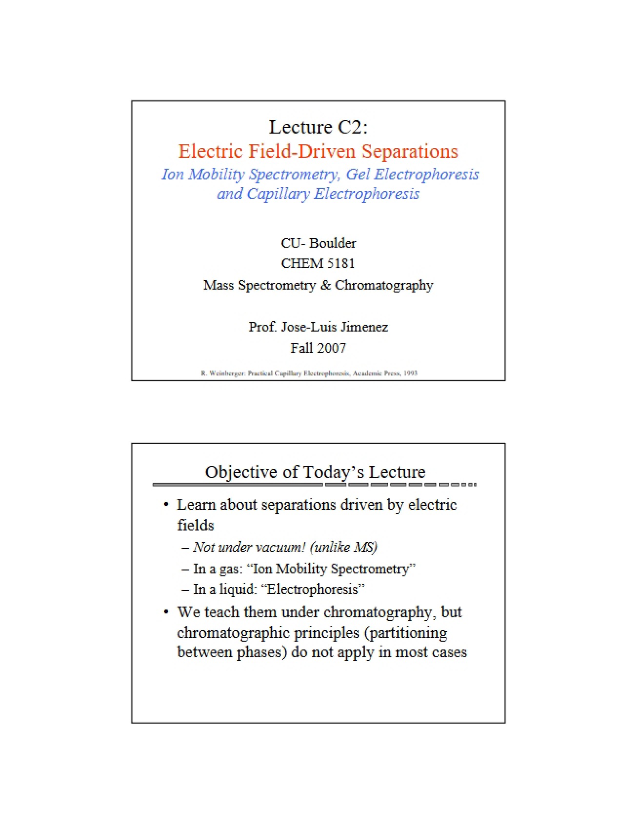 Mechanisms of Electric Field-Driven Separations