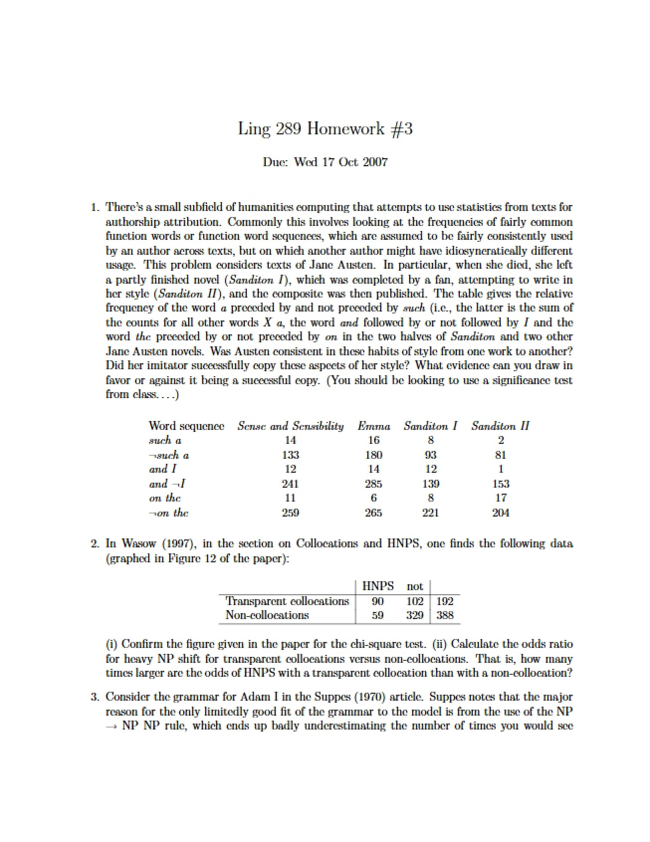 History of Computational Linguistics Assignment