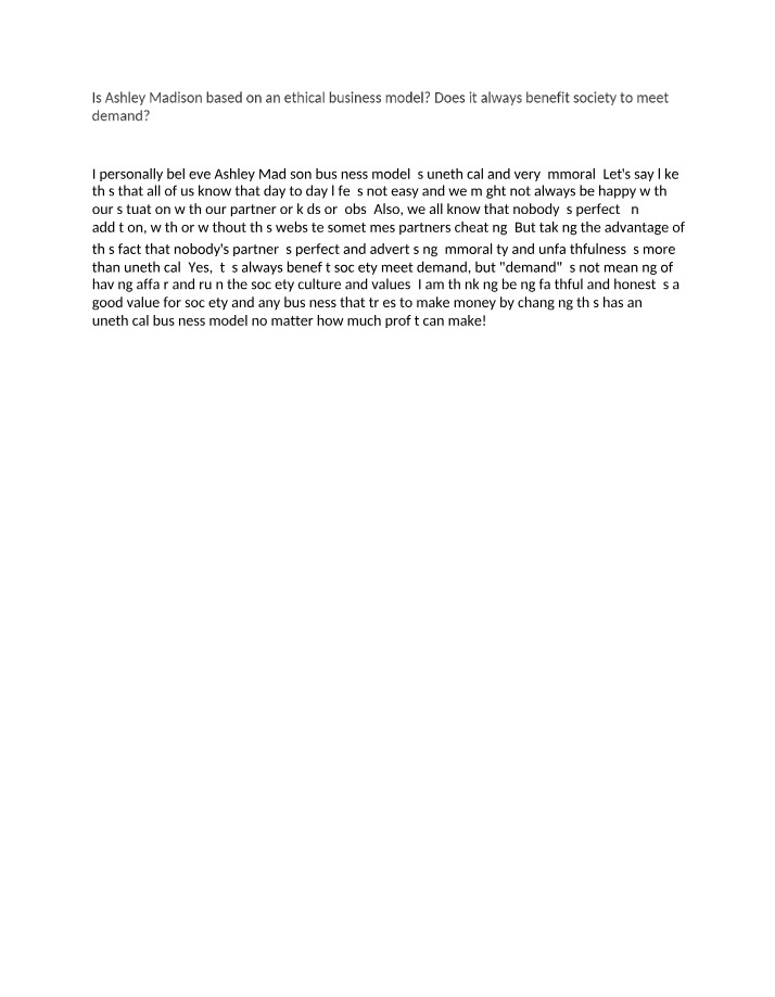 Ethical Implications of the Ashley Madison Incident
