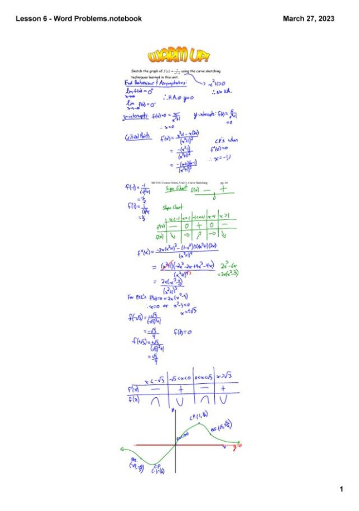 Curve Sketching - Graphing Techniques