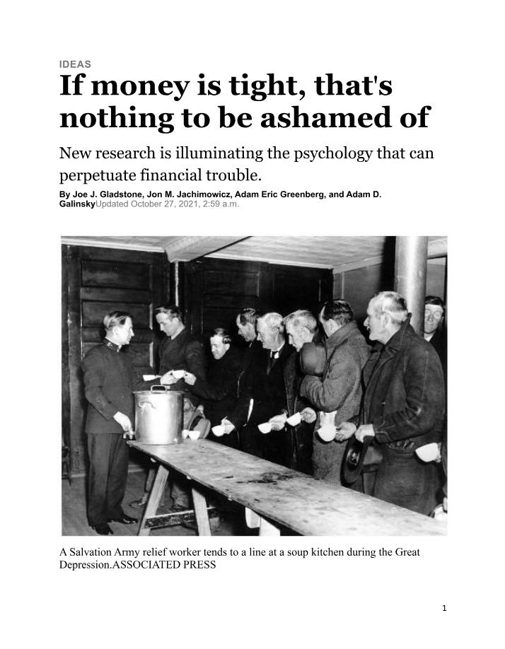 Breaking the Poverty Trap - The Psychology of Financial Shame