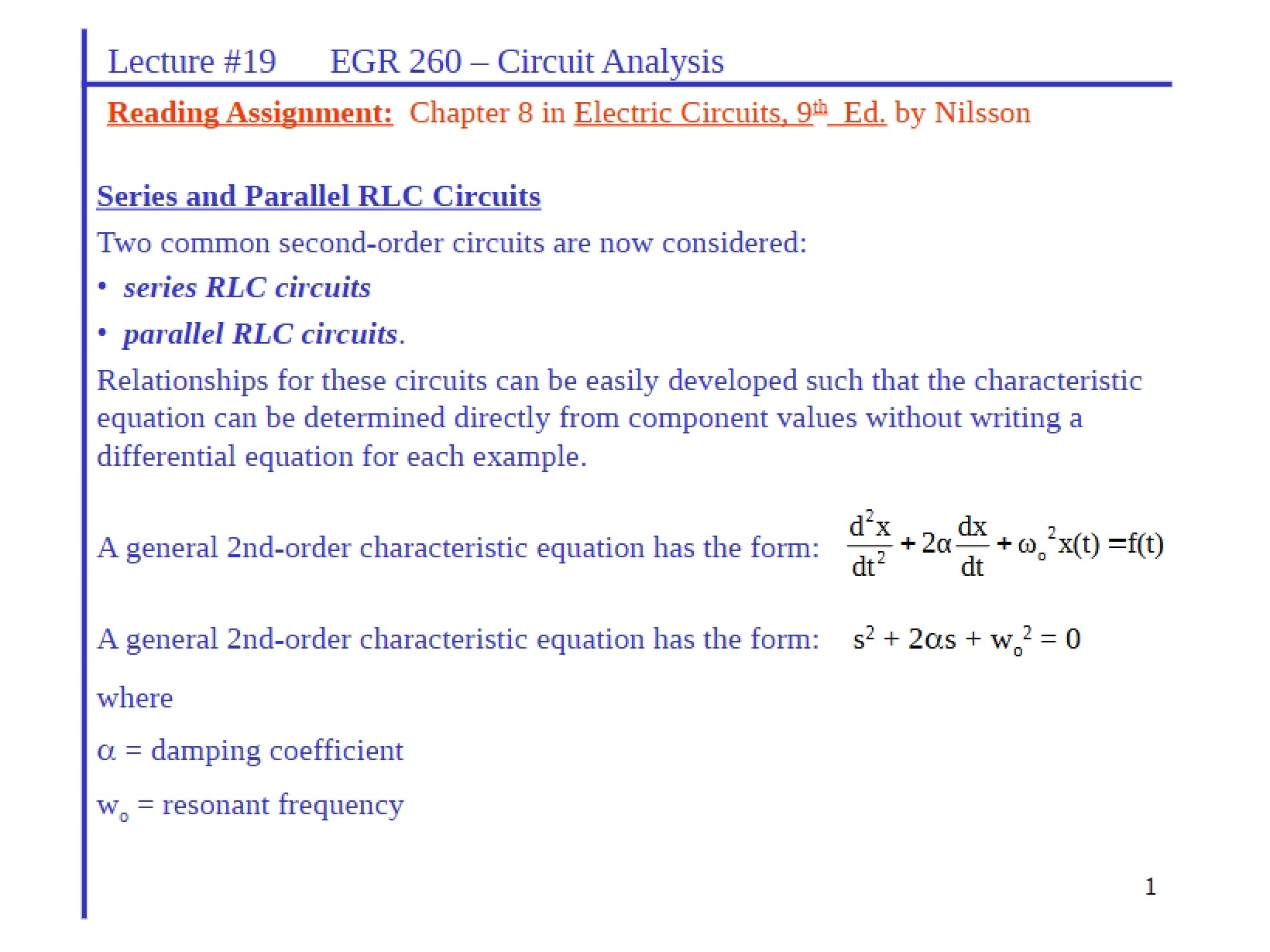 Circuits Electric