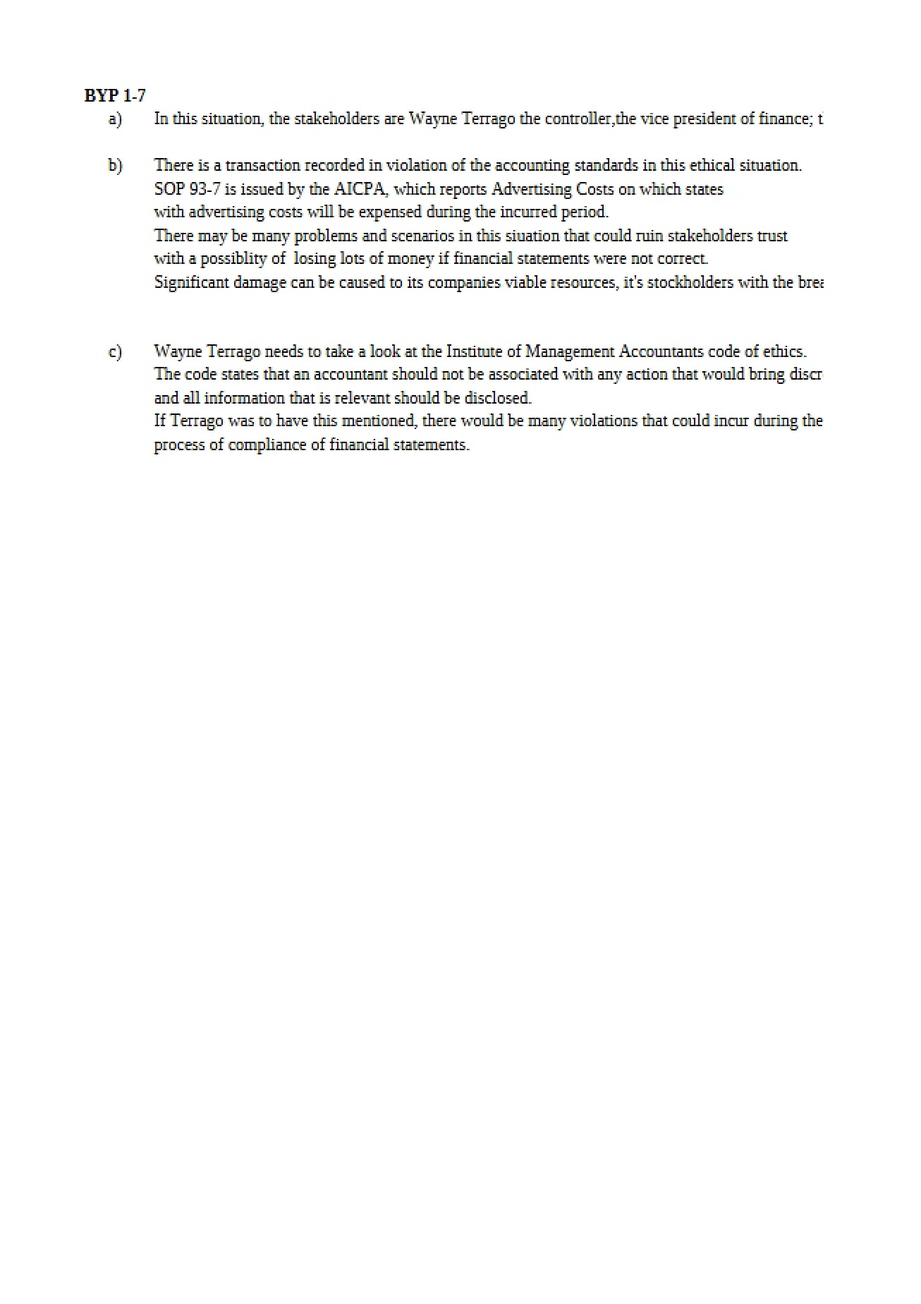 Notes for ACC 349T