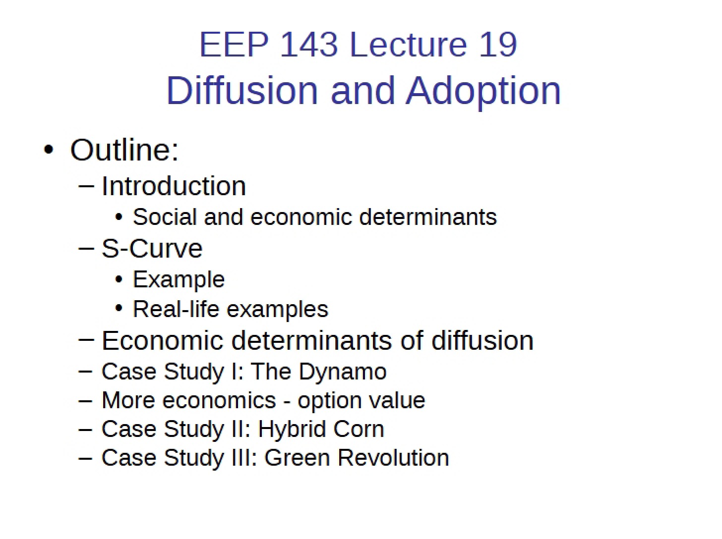 Adoption and Diffusion Processes