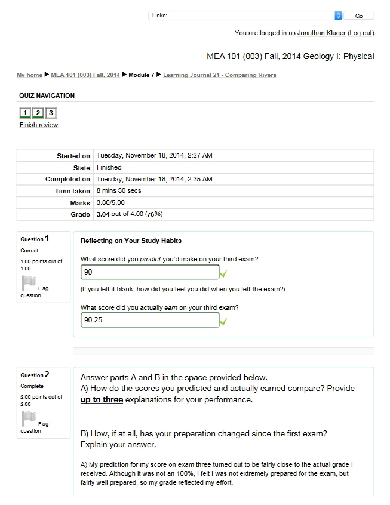 Comparing Rivers Learning Journal 21