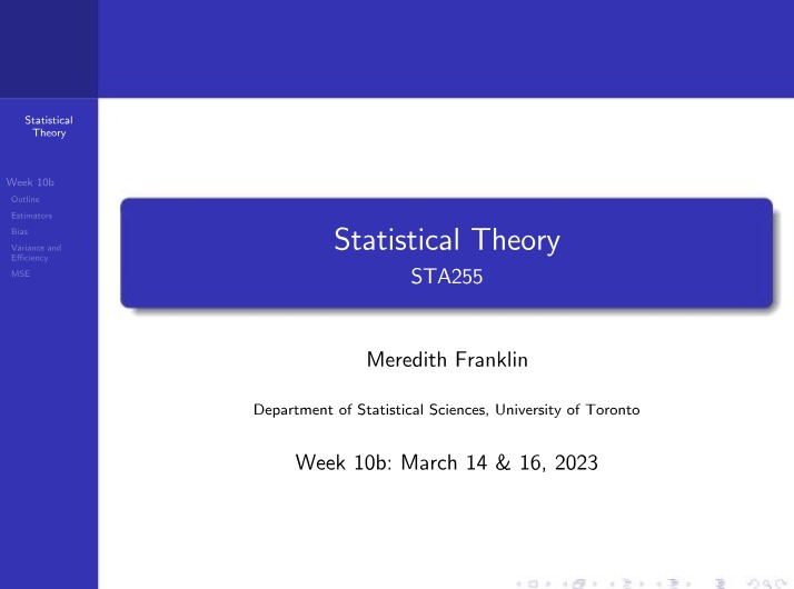 STA255 Week 10b Notes