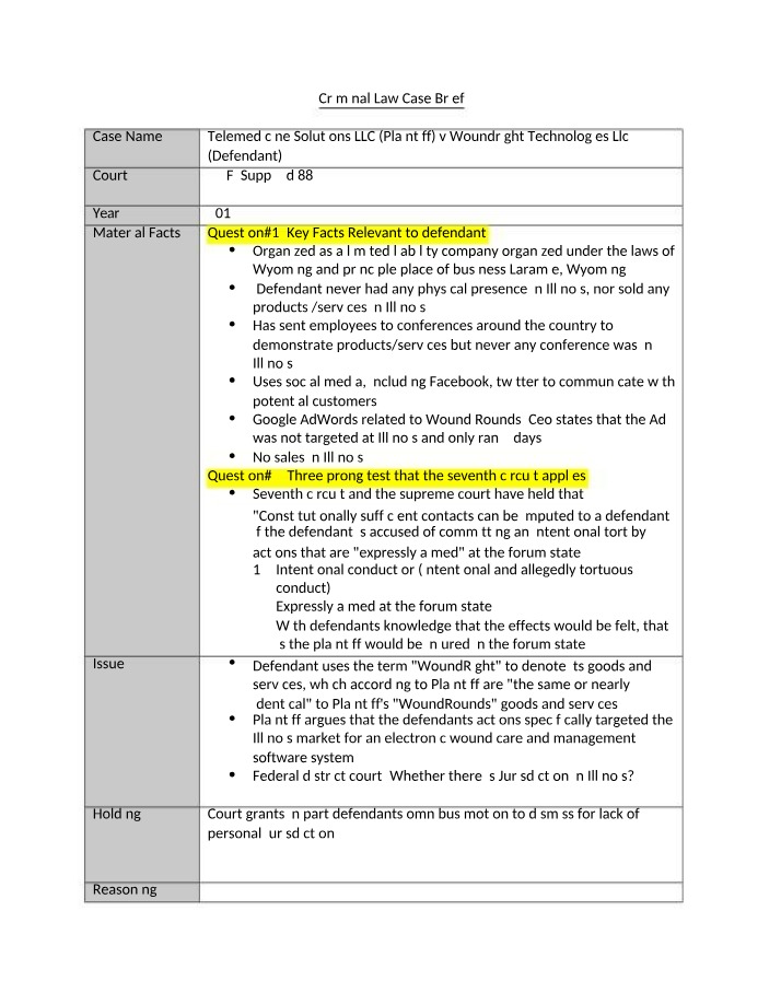 Telemedicine Case - WoundRight versus Wound Rounds
