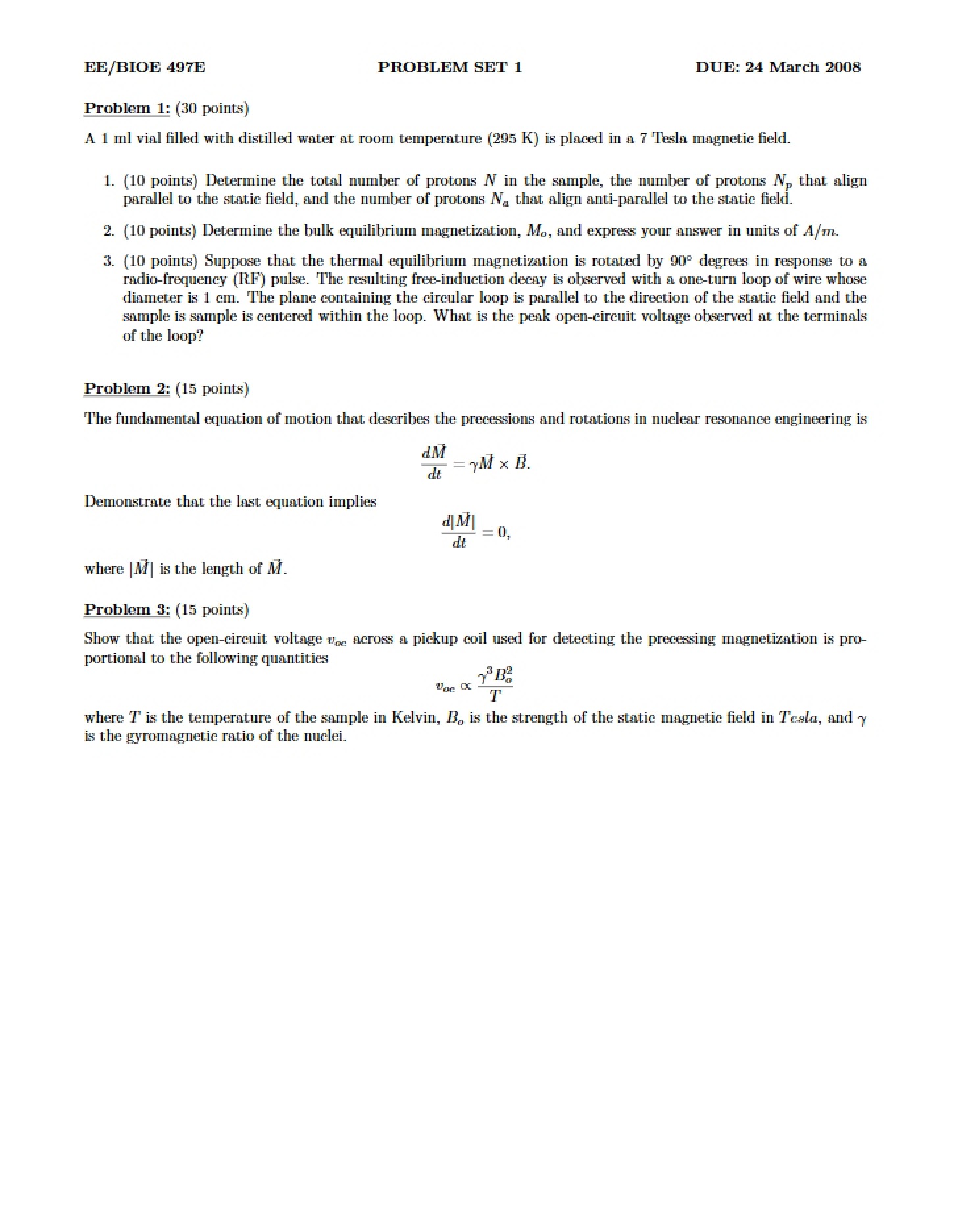 First Problem Set