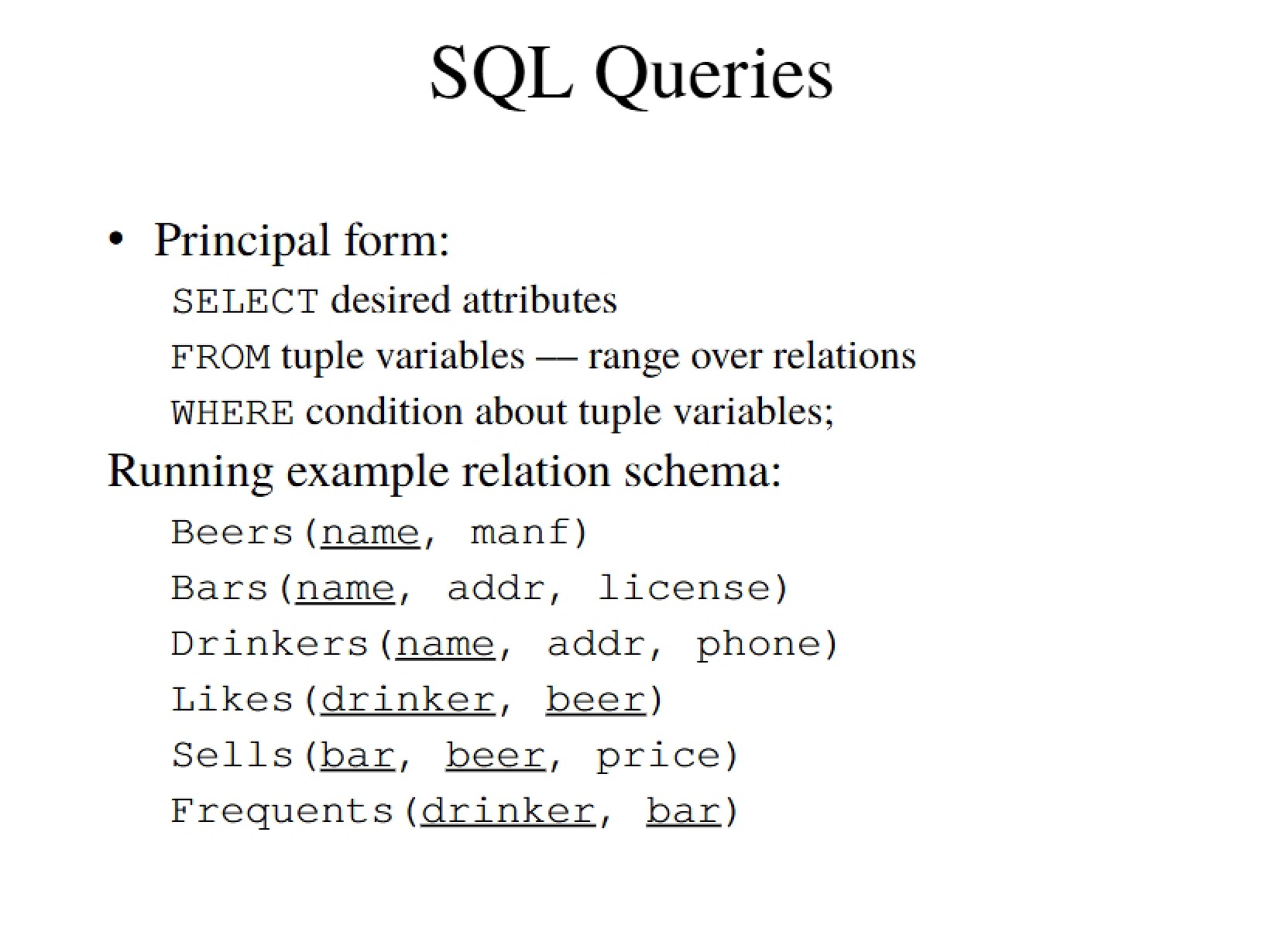 Queries in SQL