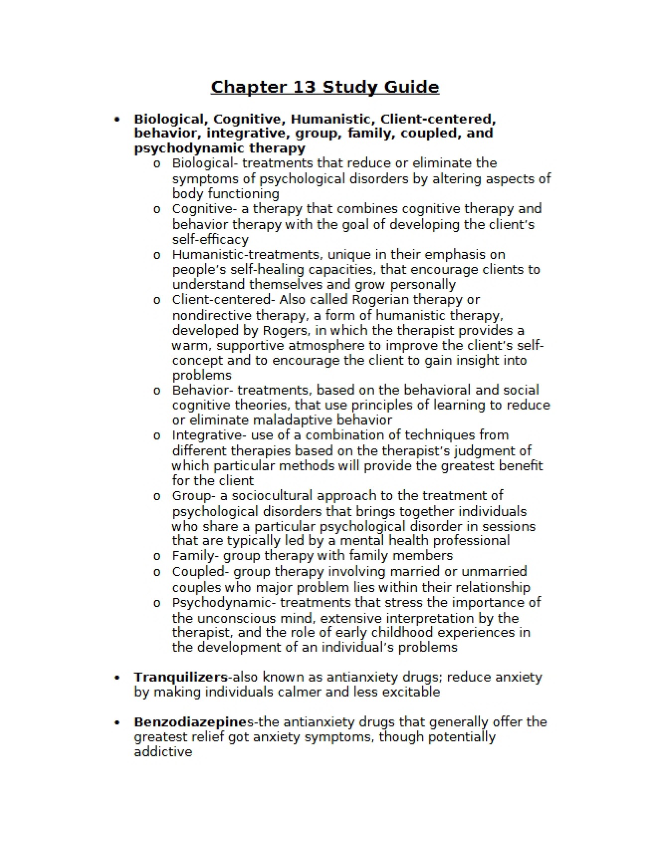Study Guide Chapter 13