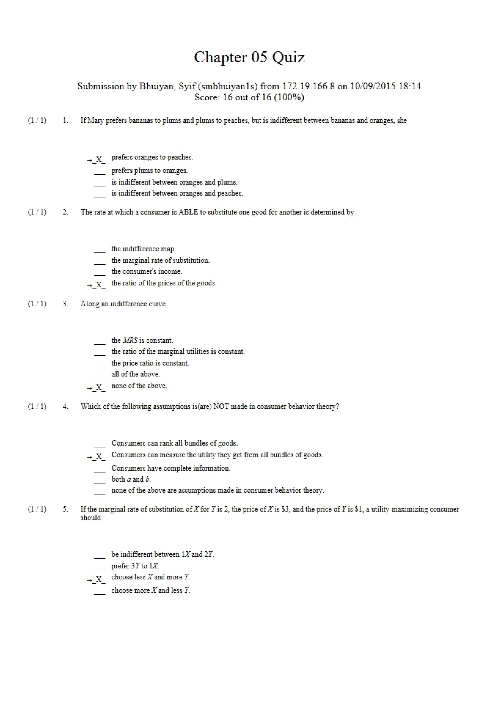 Economics Quiz
