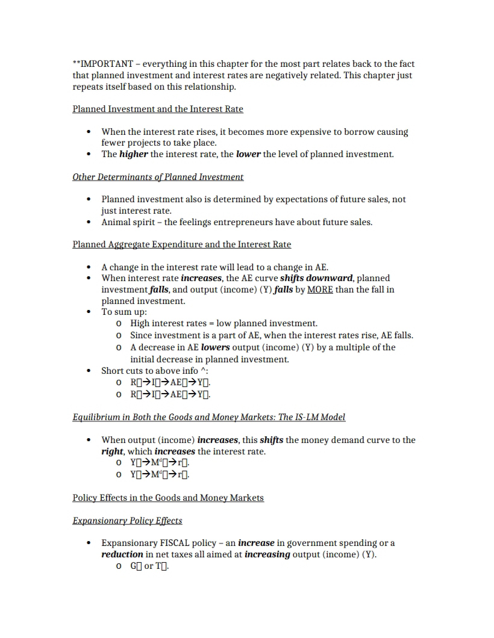 Investment Planning and Interest Rates