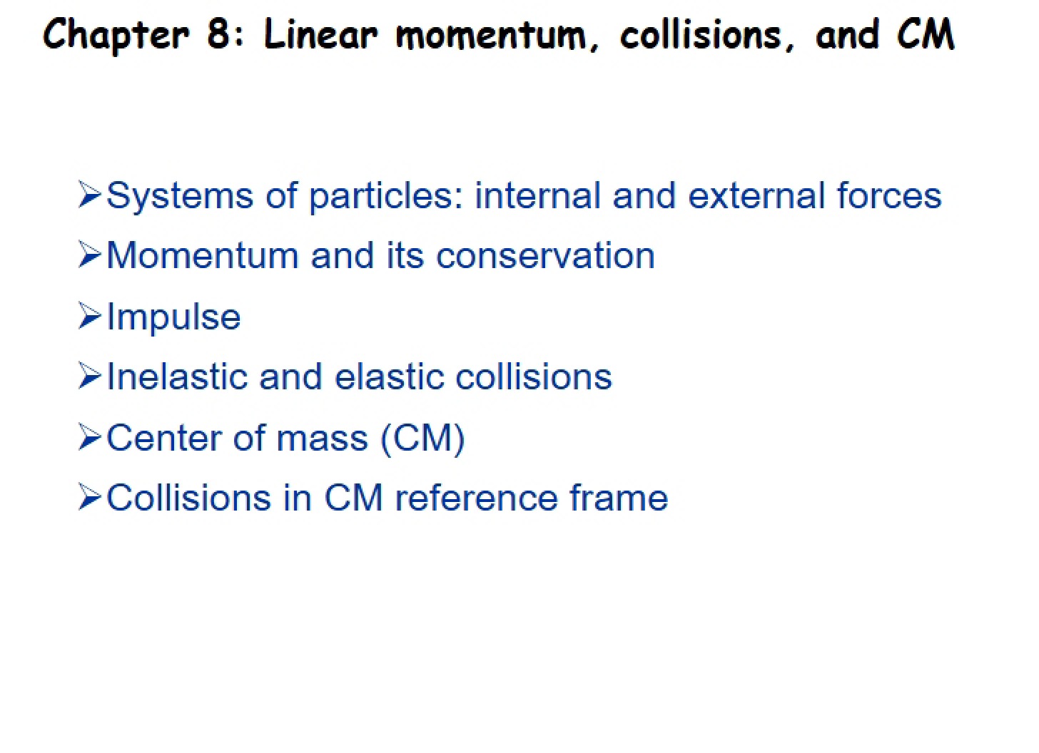 Center of Mass and Linear Momentum Collisions