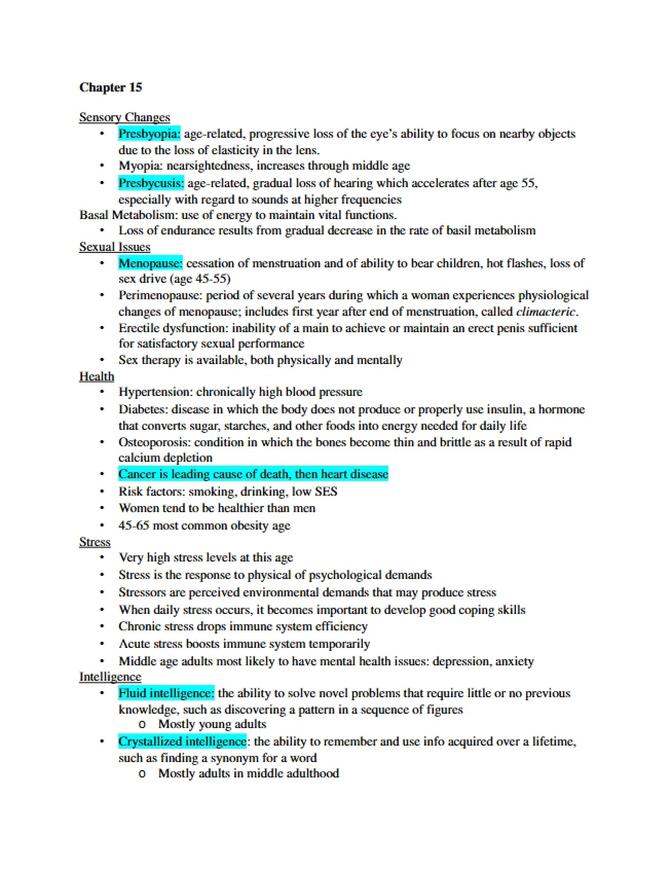 Understanding Sensory Changes During Middle Adulthood