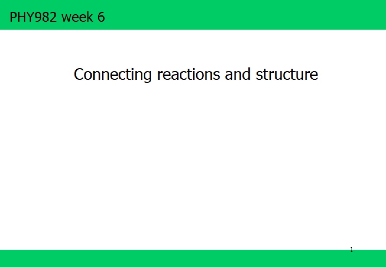 PHY 982 Structure