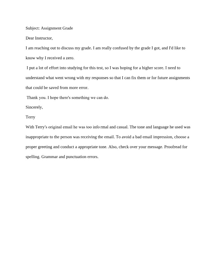 Understanding Mistakes to Improve Future Assignment Grades