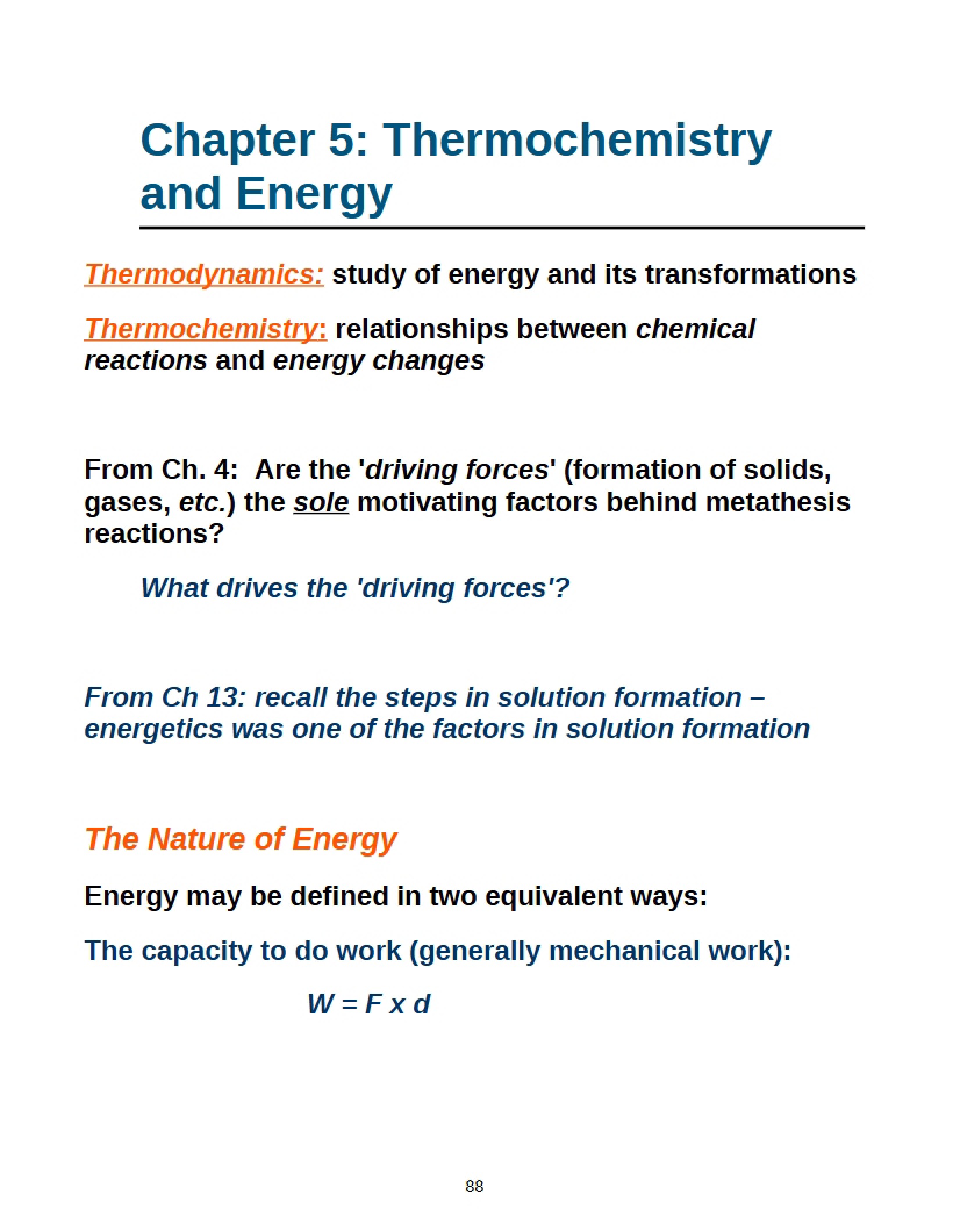 Energy and Thermochemistry