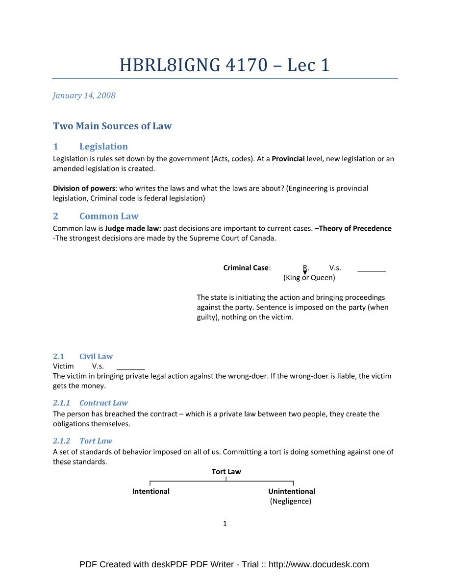 Lectures 1-9 - GNG 4170