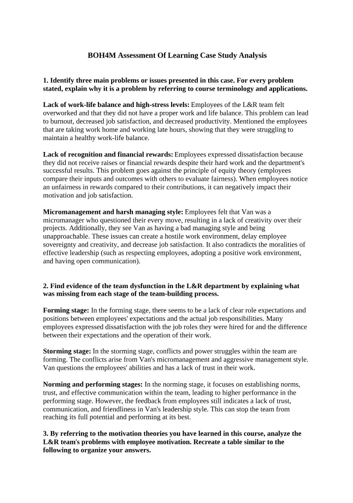 Analysis of Micromanagement, Recognition, and Work-Life Balance