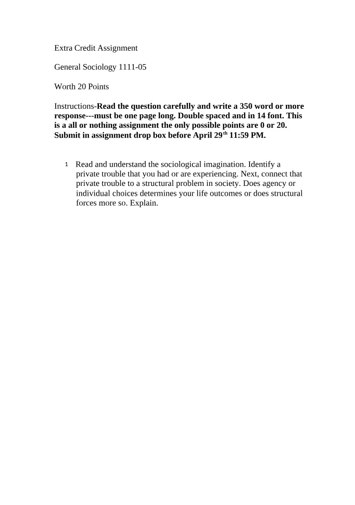 Spring 2022 Extra Credit Assignment