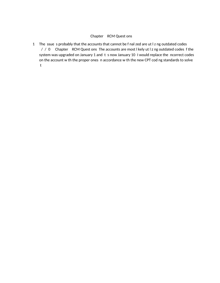 Chapter 5 RCM Questions Part 1