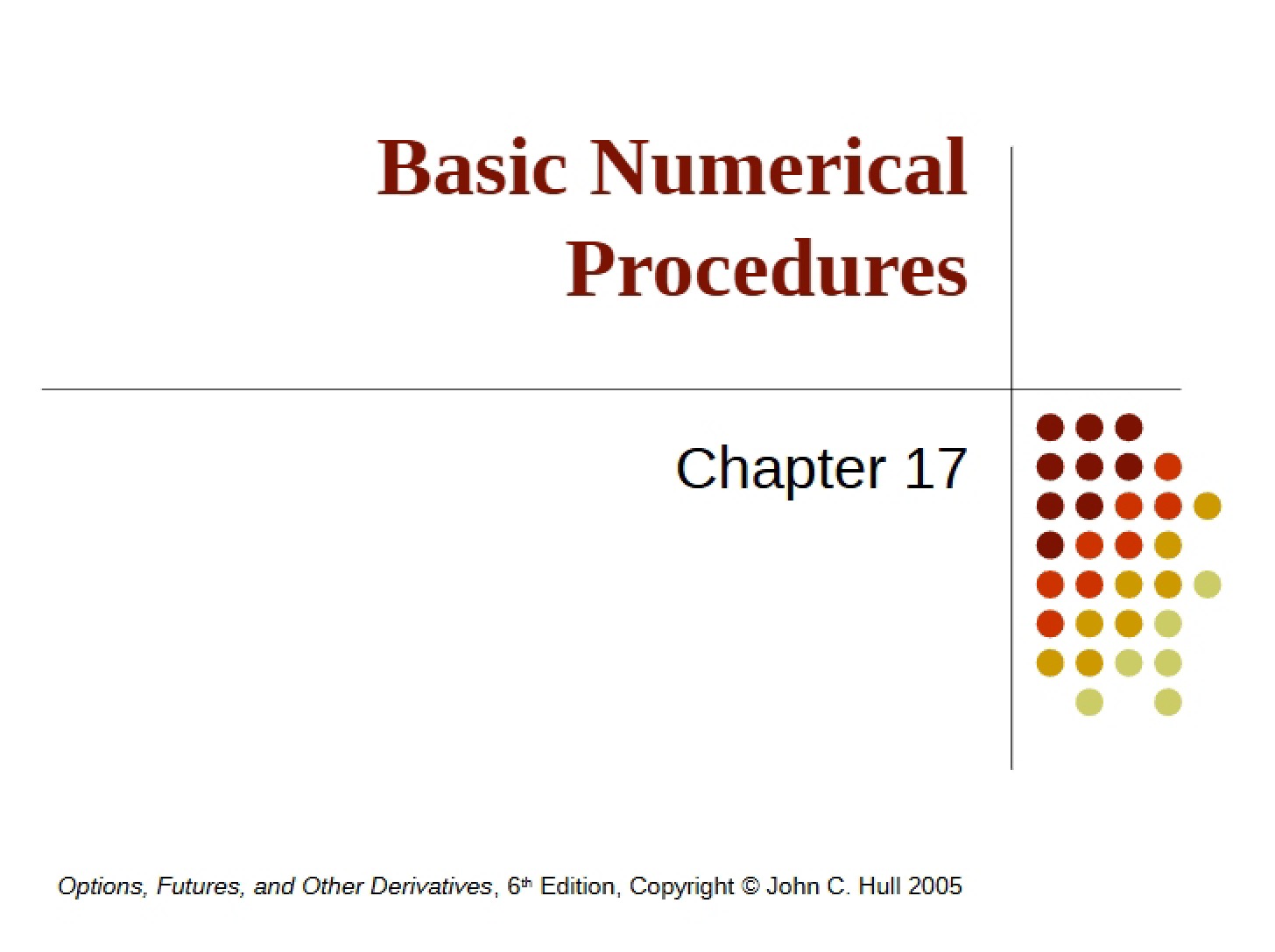 Numerical Procedures Basics