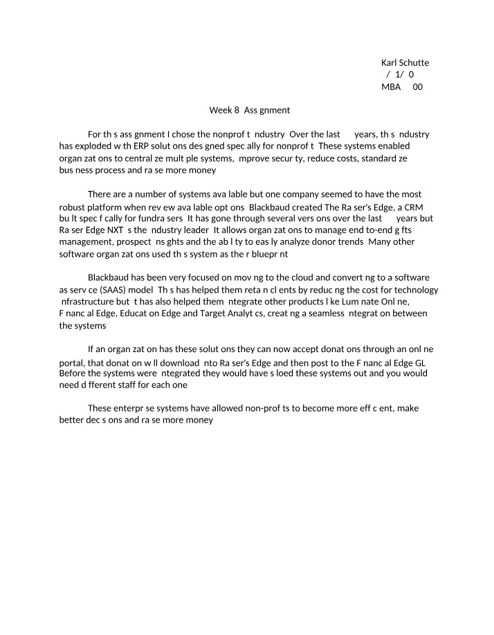 Assignment for Week 8