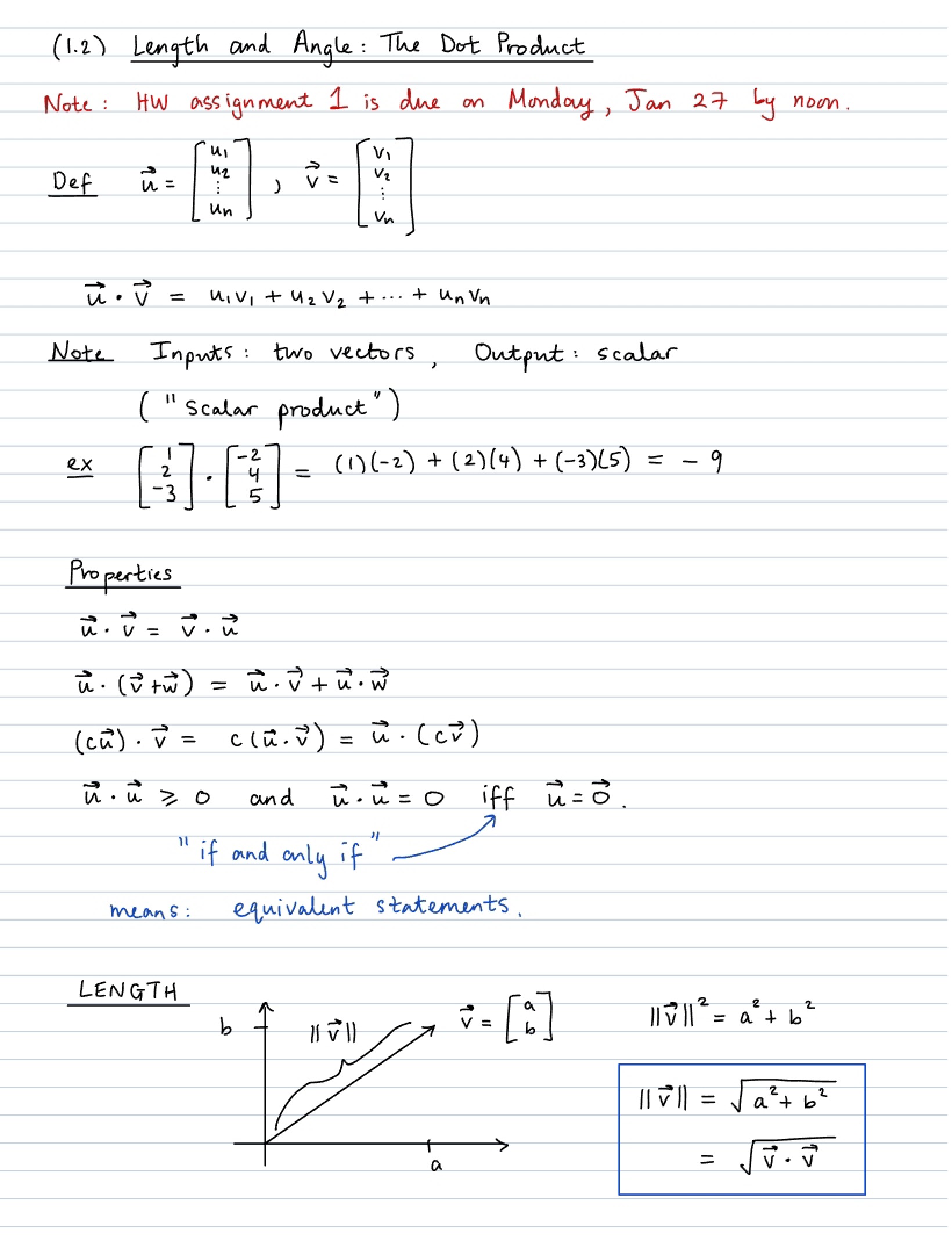 Angle and Length