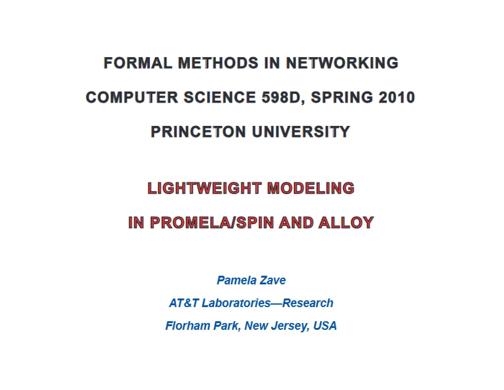 Network Architecture Class