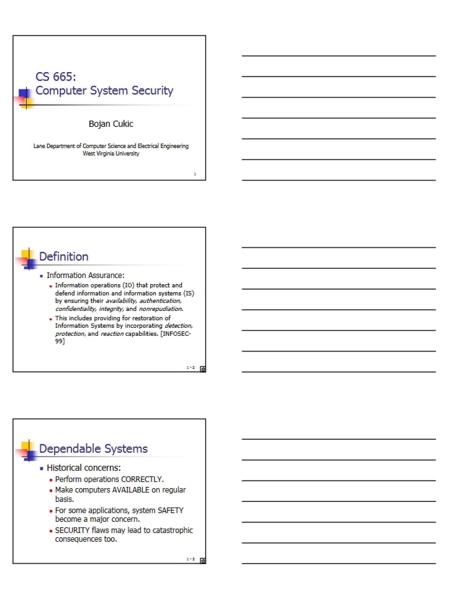 Security of Computer Systems