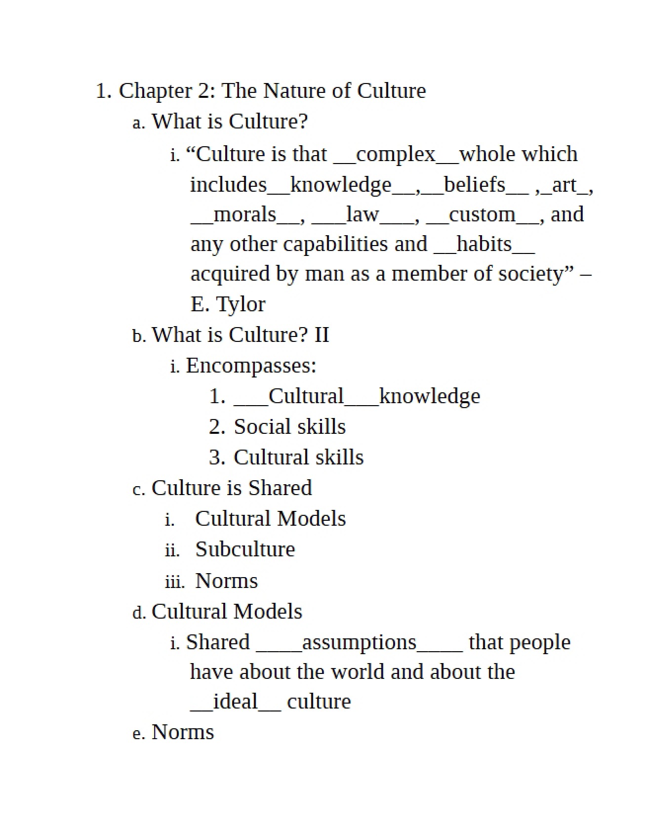 Notes on the Second Chapter of Social and Cultural Anthropology