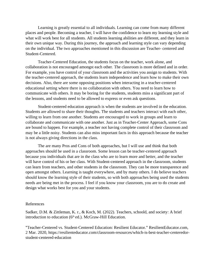 Pros and Cons of Student-Centered and Teacher-Centered Approaches