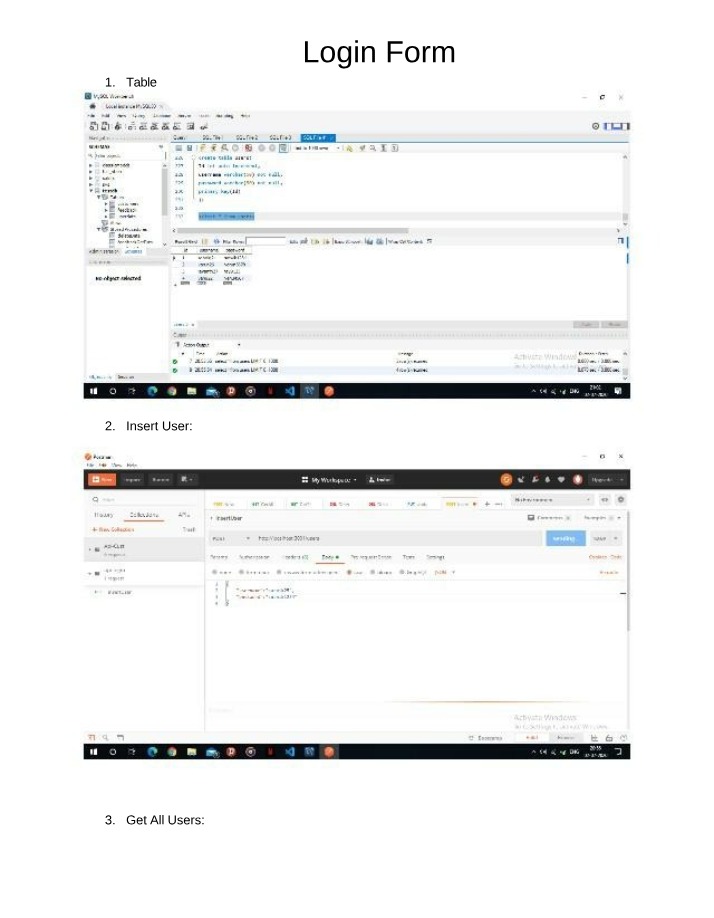 Login, Registration, and Feedback Forms for User Management
