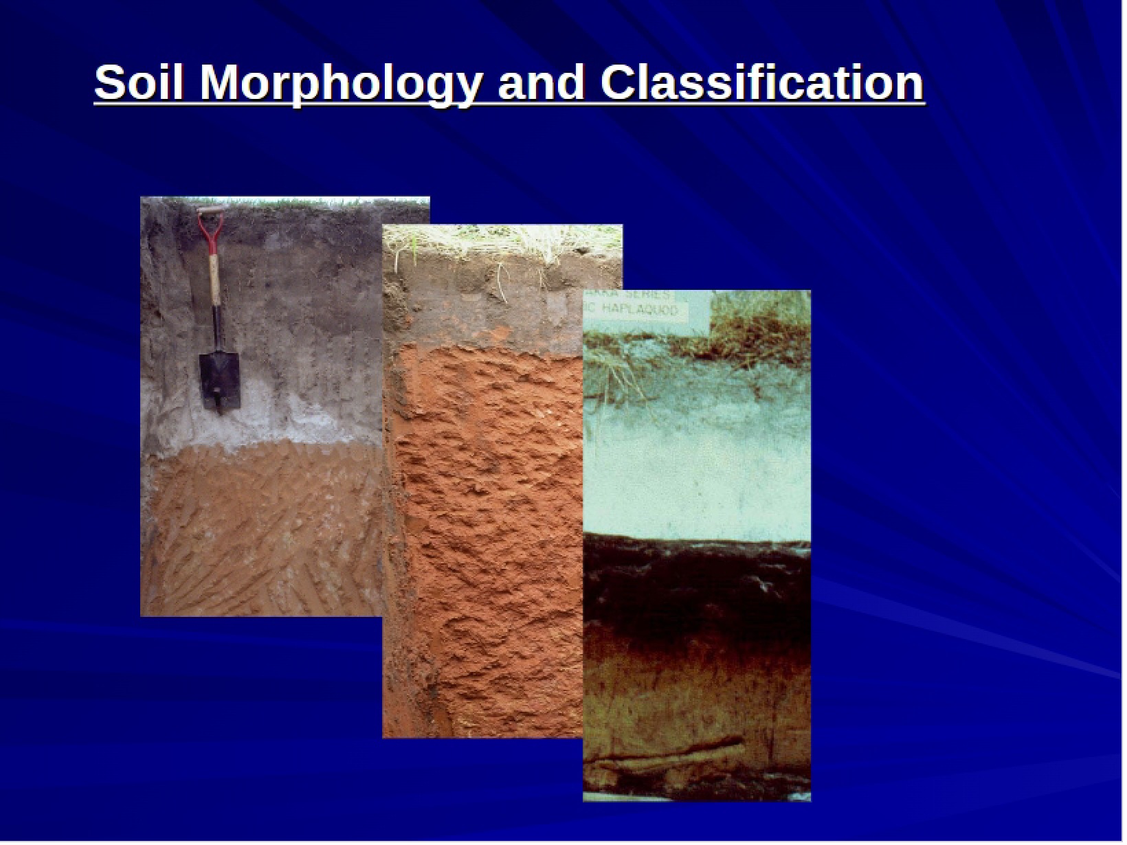 Classification and Morphology of Soil