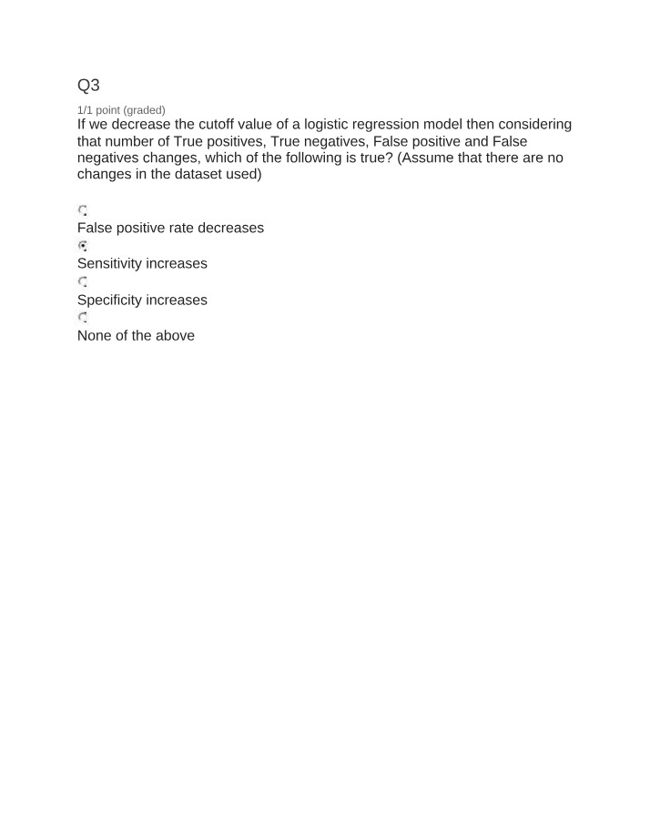 Impact of Decreasing the Cutoff Value in Logistic Regression
