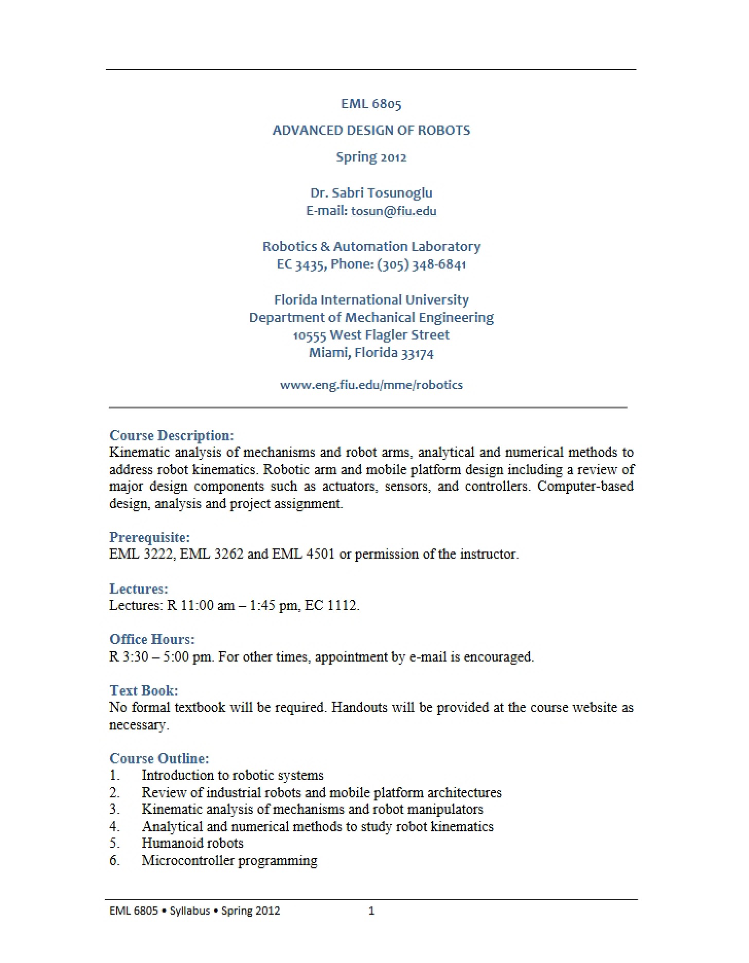 Syllabus Sheet
